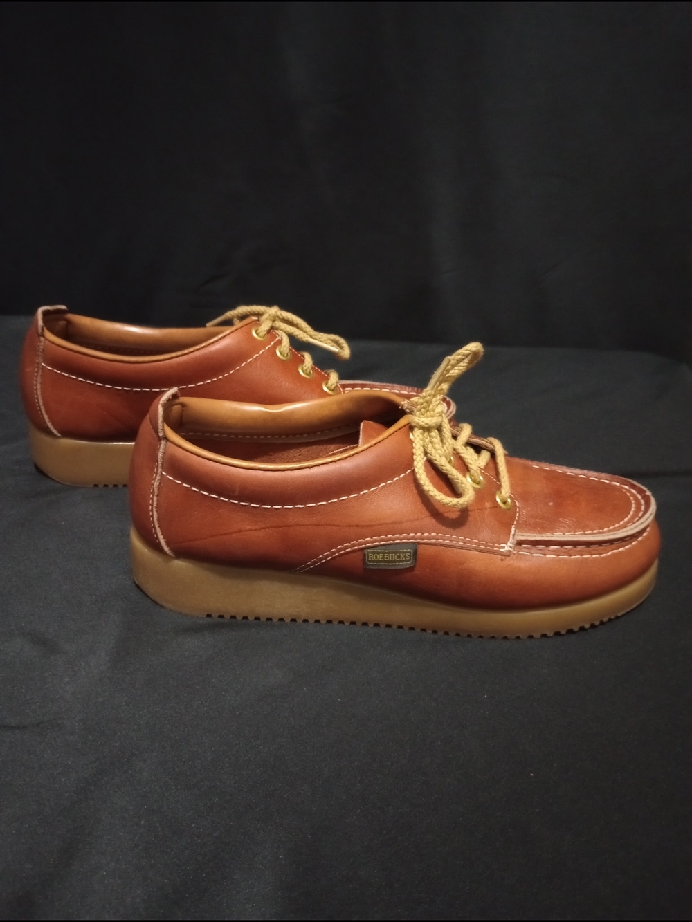 Men's Brown Leather Boat Shoes with Rope Laces